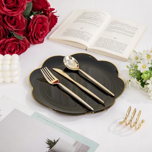 Save on 60 Pcs Black & Gold Plastic Plates with Code QUKMB5MI - Image 5