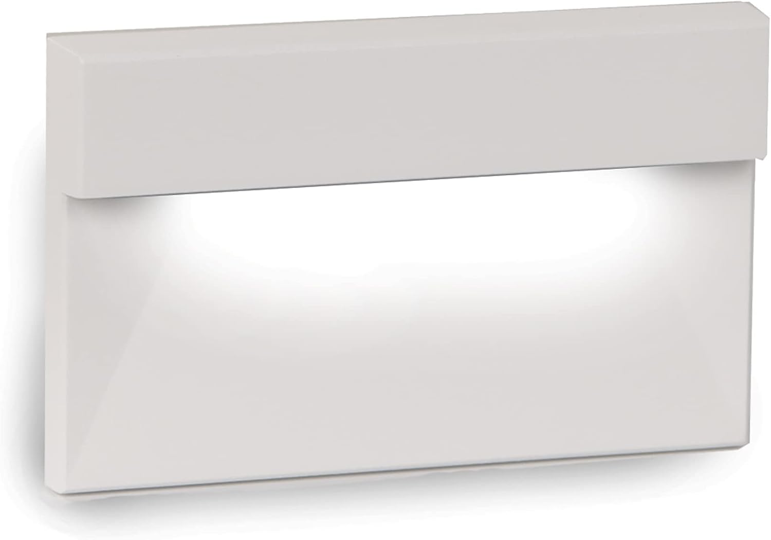 WAC Landscape Lighting, LEDme 120V LED Horizontal Ledge Indoor and Outdoor Step and Wall Light Amber 1800K LED in White