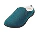 IZHH Damen Flauschige Plüsch Lammfell Geschlossen Winter Warme Pantoffeln Wintermode Damen Freizeitschuhe Atmungsaktive Slip-on Wohnungen Plüsch Thermische Hausschuhe (Grün, 36)