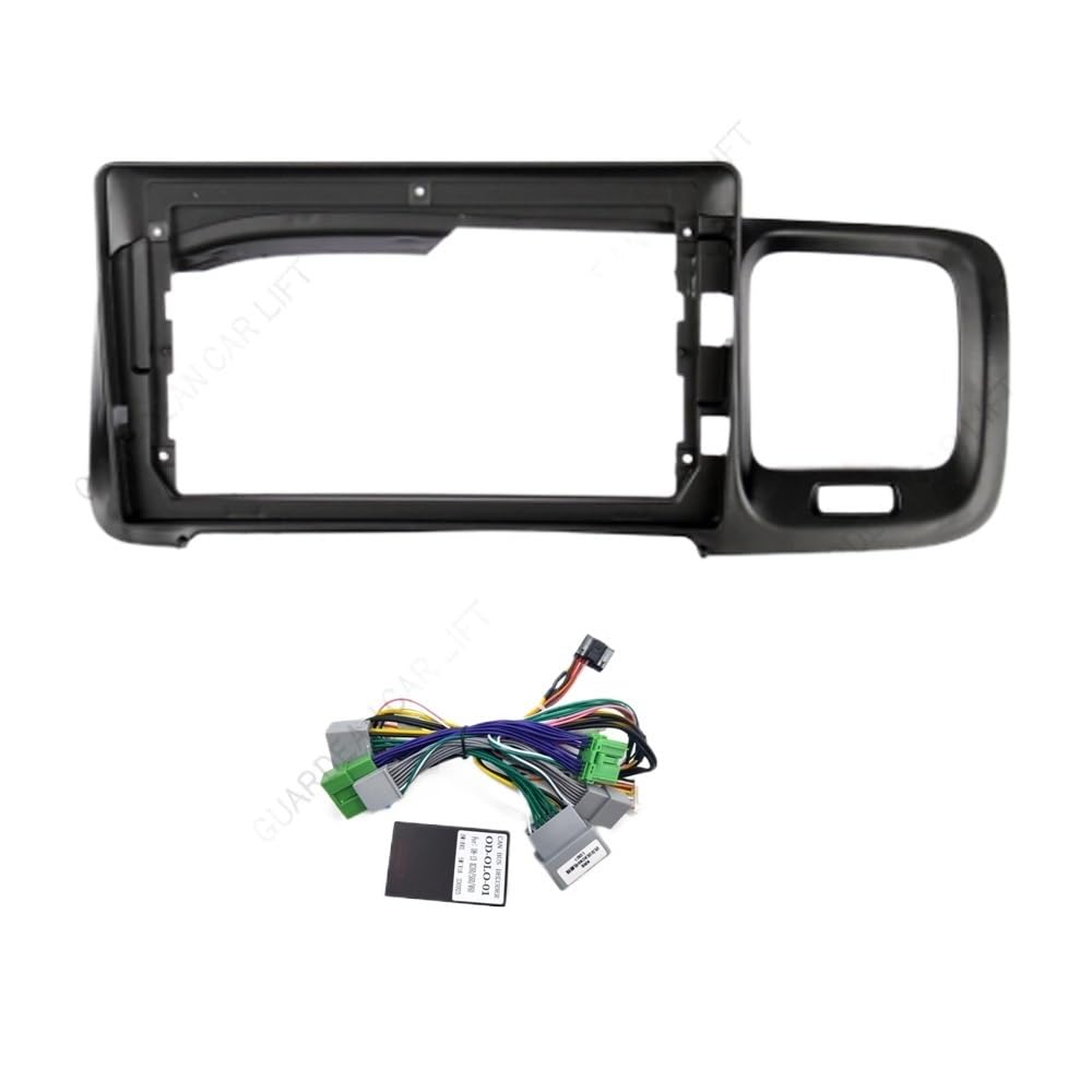 JKELPV Car Radio Frame Kit Fit For Volvo S60 V60 2014-2018 Car Frame Fascia Adapter Kit Android Radio Dash Mount Radio adapter(Frame with cable)
