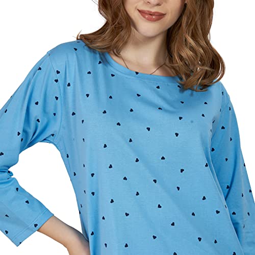 Image of WEET Women Cotton Round Neck 3 /4 Sleeve Regular Fit Tshirt