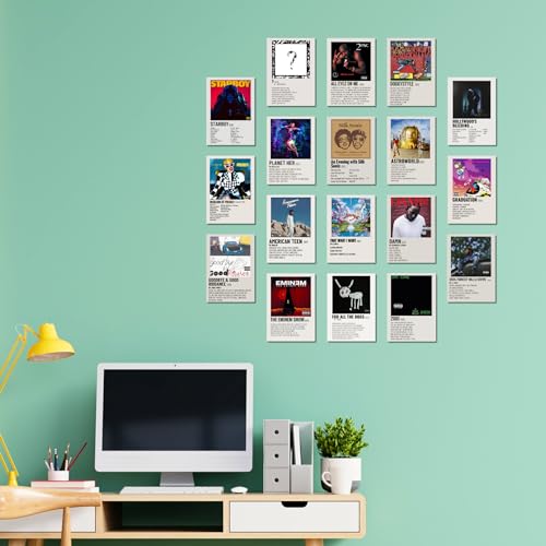 Image of Hip-Hop Song Posters Pack of 18 (14.8 x 10.5 cm) 300 GSM | Minimalist Poster Set | Room Decor | Pinterest Wall Posters | Aesthetic Collage Kit | Wall Prints