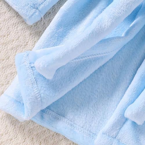 Toddler Boys Girls Soft Plush Fleece Hooded 𝐁ath𝗿obe Star Print Flannel 𝗥obe Winter 𝗡ight 12 Month 𝗣a𝗷amas4