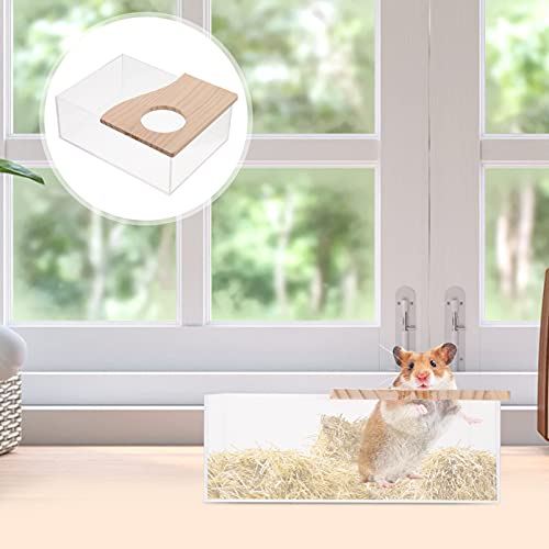 POPETPOP 1 St Hamster Zandbak Reptielenzand Voor Hamsters Hamster Bad Hamster Zandbad Hamster Badkamer Kleine Huisdier Potje Hamster Bad Container Acryl Ondersteek Sprei - Image 7