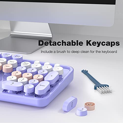Image of Dilter Wireless Keyboard and Mouse Combo, 104 Keys Full-Sized Typewriter Keyboards, 2.4 GHz USB Receiver Plug and Play, for Windows, PC, Laptop, Desktop (Purple Colorful)