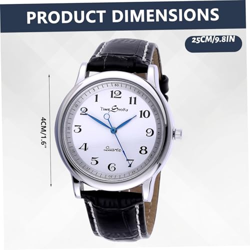 Montre inversée pour hommes avec cadran blanc et chiffres romains