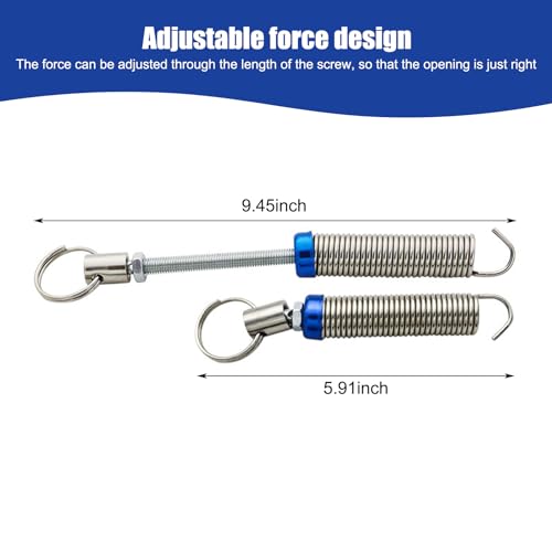 Image of 2 PCS Car Trunk Lid Modification Spring, 5.9In-9.44In Automatic Lifting Spring Device, Adjustable Metal Vehicle Lifting Spring Accessories, Universal for Most Cars (Silver), JIGTH2602SI-2PC