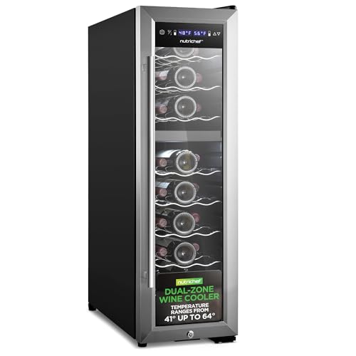 Nutrichef 24 Bottle Dual Zone Tall Fridge