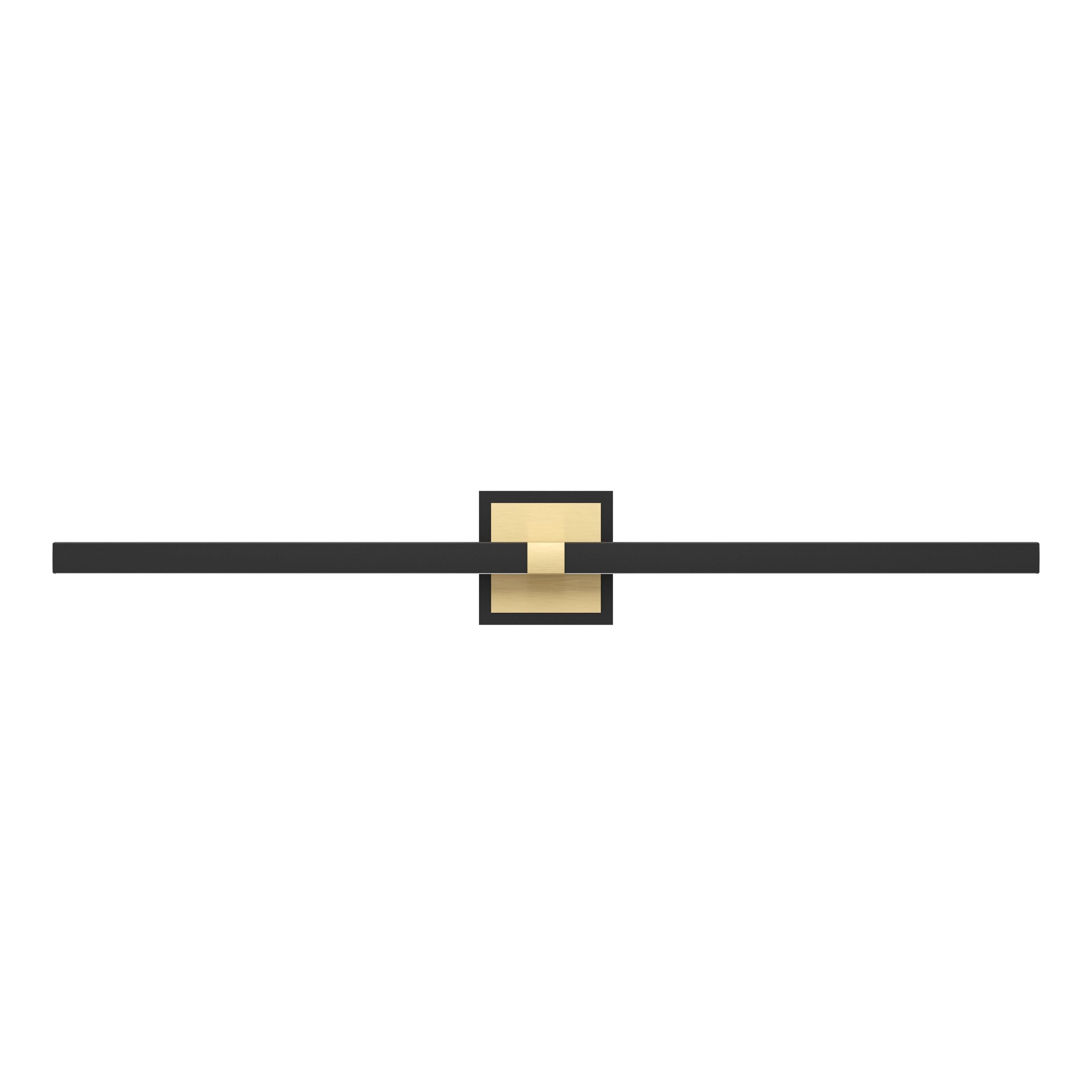 Eglo LED wall Light Peguera, Hallway and Bathroom Mirror lamp, Minimalist Lighting Fixture Made of Black Metal and Brass - Image 4