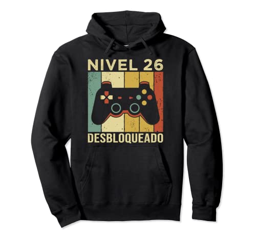 Gaming Videojugador Mando Cumpleaño 26 Aniversario Gaming Sudadera con Capucha