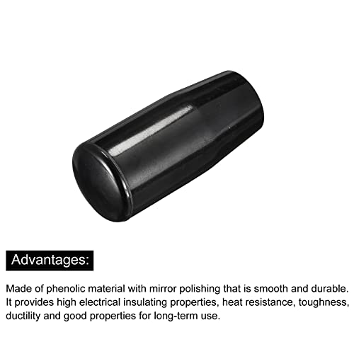 sourcing map Innengewinde-Handknöpfe, M10 x 50 mm Zylinder Phenol Messing Einsatz Maschinengriff für Werkzeuge, mechanische Ausrüstung, Ersatzteile