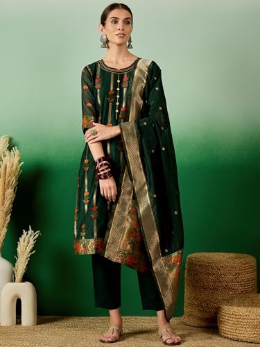 Image of arriva fab Women's Embroidery Kurta Set With Duppata