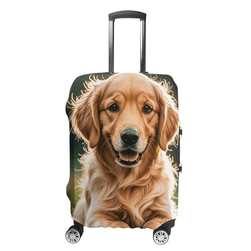 Golden Retrievers Luggage Cover, Washable Elastic Suitcase Cover Protector Fit 18-32 Inch Luggage