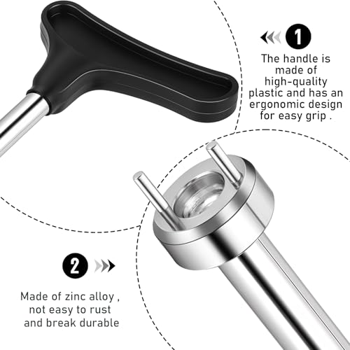 Universal Golf Spike Tool Removal Wrench, Durable Golf Cleats Replacement, Stainless Steel Spike Shoes Rotate Tool(Black) - Image 4