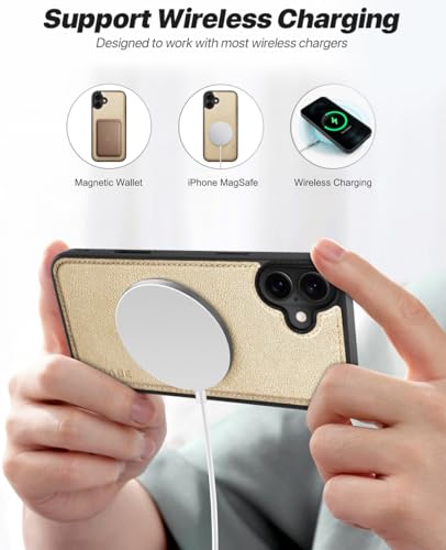 OCASE for iPhone 16 Case, Detachable 2 in 1 PU Leather Wallet Case with RFID Blocking, Wireless Charging, Card Holders - Image 4