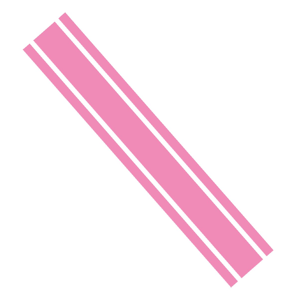 Ambiance Sticker Stripe Car Hood, Sticker Racing Body Side Stripe Decal, Roof Skirt Bumper Stripe Decal Vinyl, Modified Stripe Decal Car Decor Pink – 1 Piece of 124 cm