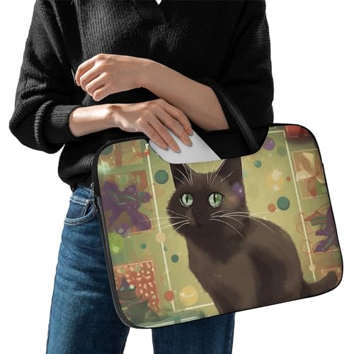 Cartoon Cat Maletín para Portátil 17 Pulgadas Impermeable miniatura 7