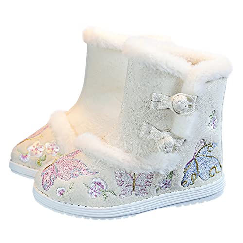 1﹣12T High Heel Cotton Boots Kids Boys Cloth Embroidered Shoes Hanfu Shoes Chinese Year Boots Girls Slippers4