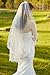 BEAUTELICATE Wedding Bridal Veil with Comb 1 Tier Lace Applique Edge Fingertip Length 36