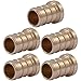 SharkBite 1/2 Inch Crimp Plug, Pack of 5, Brass Plumbing Fitting, PEX Pipe, PE-RT, UC514LFA5