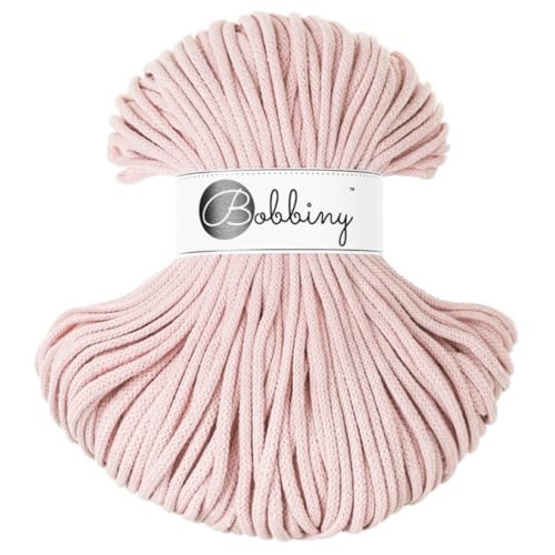 Bobbiny Corde Macramé Tressée Premium 5mm (Pastel Pink) 100m