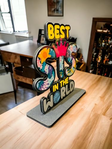 Image of WARMINGO DE Best Sister in The World Table Decor Gift for Sister