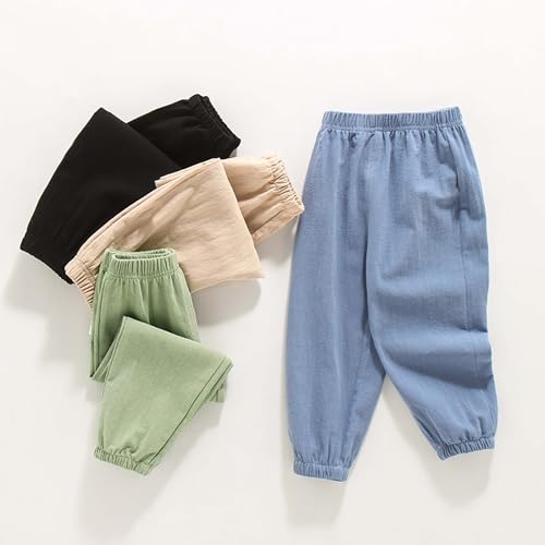 Miipat Toddler Boy Girl Pants 3 Pack Casual Long Jogger Pants Little Kids Basic Elastic Waist Harem Trousers3