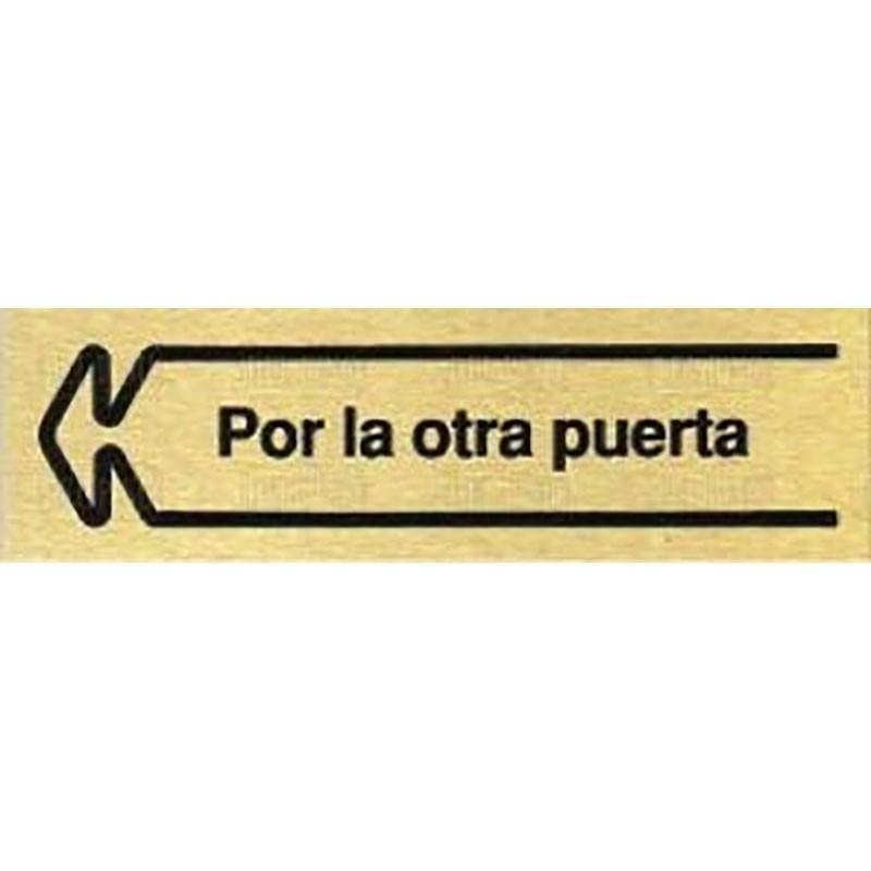 Placa aluminio oro 150x45p.otr.puertai por la otra puerta izquierda