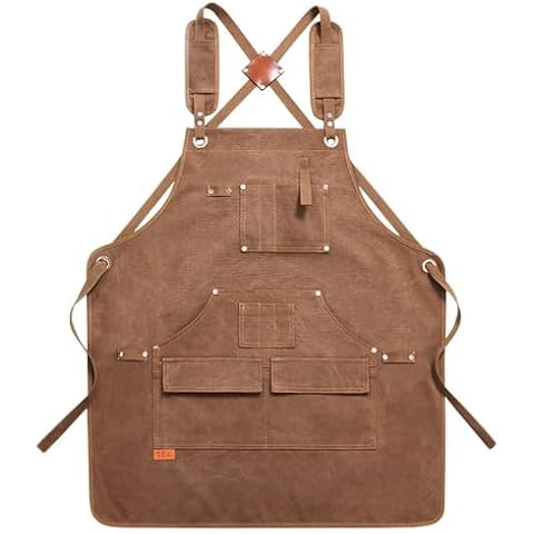 Funnytek Heavy Duty Work Apron with Pockets Cover