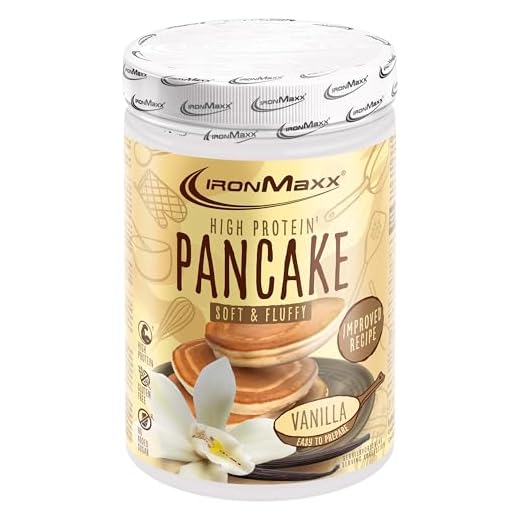 IronMaxx High Protein Pancake Mix, Vaniglia 450 g Sacchetto, Miscela per Pancake ad Alto Contenuto Proteico, Preparazione Facile e Ideale per Atleti