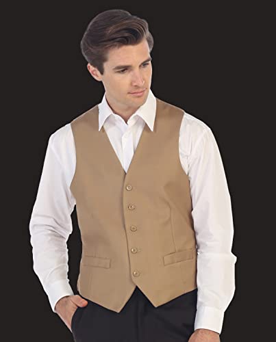 Gioberti Mens Formal Suit Vest, Khaki, Large #TOP5