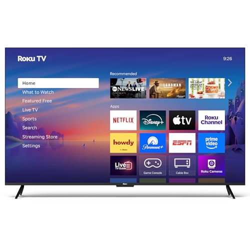 Roku Smart TV – 65-Inch Select Series 4K HDR RokuTV with Roku Enhanced Voice Remote, Brilliant 4K Picture, Automatic Brightness, & Seamless Streaming – Live Local News, Sports, Family Entertainment