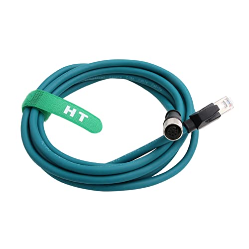 Cable Ethernet M12 A Código 8 Pin Hembra a RJ45 Cat-7e Patch Cord 5 m miniatura 1