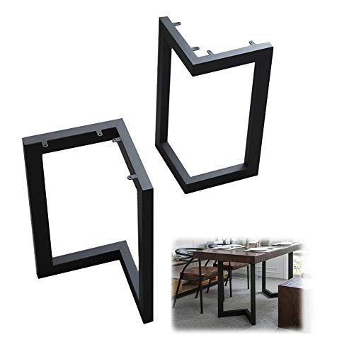 XYNH 2 Piezas Patas De Metal para Muebles, Negro Patas De Mesa 70cm, Patas De Mesa Regulables, Furniture Legs De Comedor, Fácil Instalación, Patas Mesa De Centro