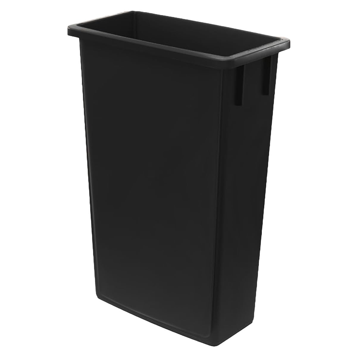 23 Gallon Black Rectangular Plastic Commercial Trash Can