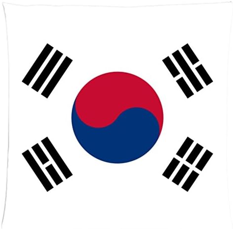 Dool BEE Flag Of South Korea Custom Pillowcase Square Pillow Cases Standard Size Best choice as a gift