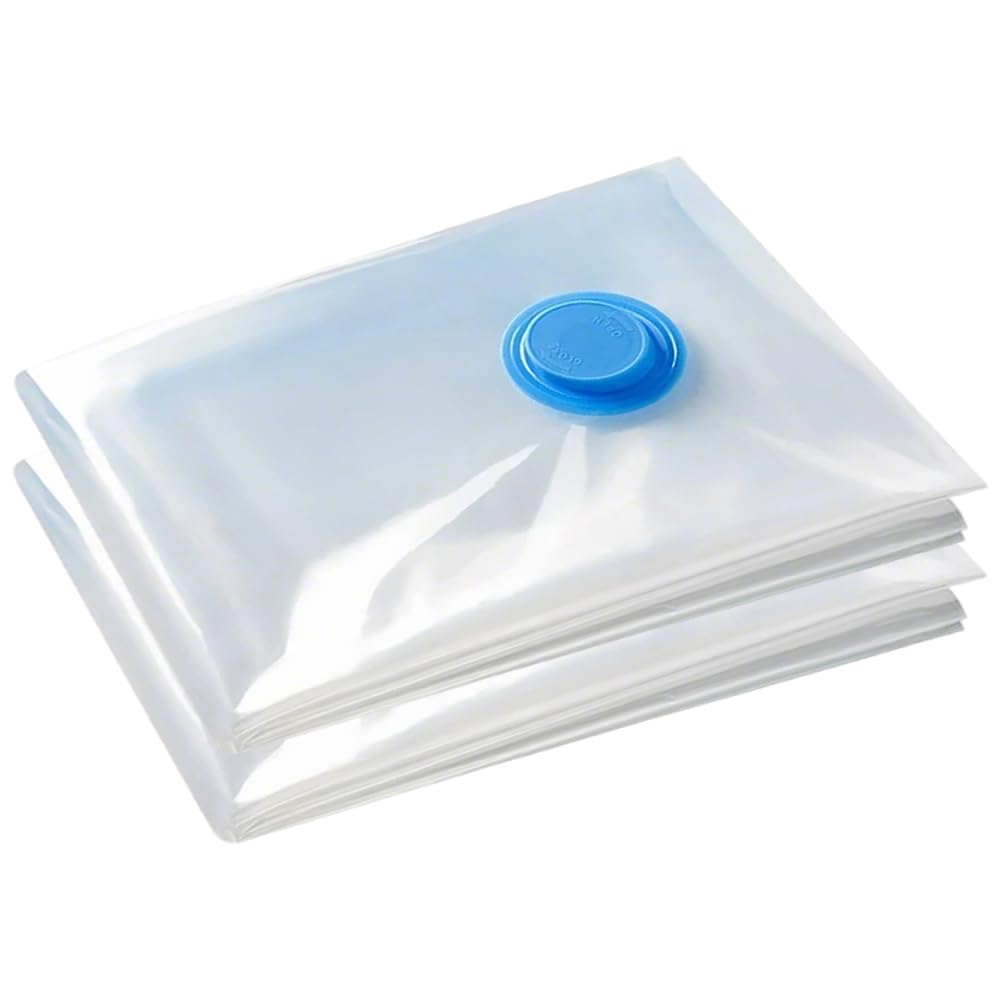 Vacuum Bags Extra Large for Duvets, Pack of 2, 100 x 130 cm Storage Bags, Reusable Clothes Bags, Travel Vacuum Bags for Clothes, Bedding, Clothes, Pillows (2)