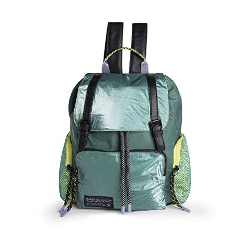 Sac à dos profond Munich vert grand format pour femme avec rangement vertical maximal
