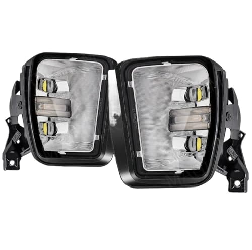 Feux anti-brouillard LED pour Dodge Ram 1500 2013-2018 avec DRL blanc et clignotant jaune