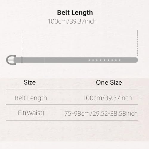 Leather Belts for Women, Set of 3 Stylish Gold Pin Buckle Belt for Jeans, Fashion Gift for Birthday Christmas Mother's Day4