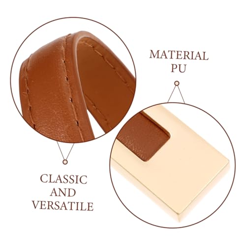 BESPORTBLE 2Pcs Retro Thin Waist Belt for Women Stylish PU Leather Dress Belt with Buckle Versatile for Dresses Shirts and Pants Caramel Black3