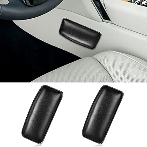 SUNJOYCO 2PCS Car Knee Cushion Pads, Knee Leg Elbow Cushion Pad, Door Armrest Protective Pad for Cars Trucks SUVs (Black) Cover