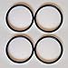 Roo Threads Aluminum Rings for Slings, Black (2 Pair)