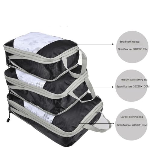 Four-Piece Travel Compression Storage Bag Portable Waterproof Clothing Storage Bag(Pink)2