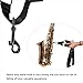 Rayzm Saxophone Strap, Universal Double Shoulder Leather Strap for Sax, Adjustable Padded Harness Strap for Alto Tenor Baritone Saxophone (Large Size)