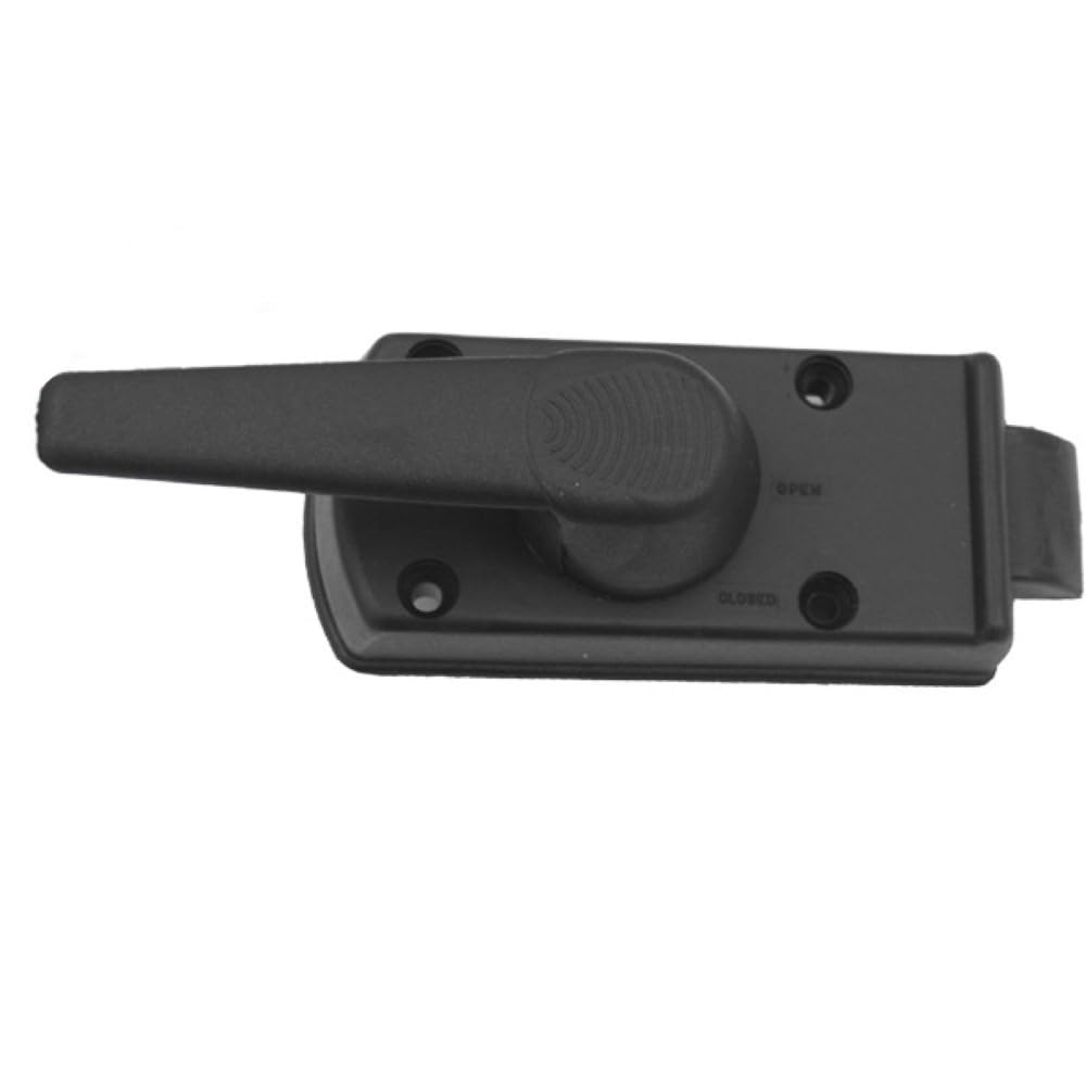 Serratura interna per porta, per caravan, camper, caravan, barca, colore nero, girevole a destra