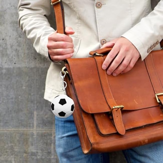 Zcargel Keychain Soccer Doll Plush Toy, Key Holder Ball Pendant, Men's Bag Accessory, Soft PP Cotton, Fashionable 9cm