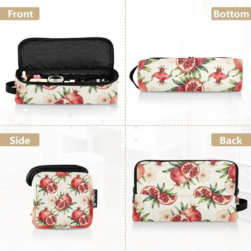 Bolsa de viaje para herramientas de cabello con almohadilla resistente al calor, impermeable, para plancha y accesorios de cuidado capilar con diseño de fruta de granada miniatura 5