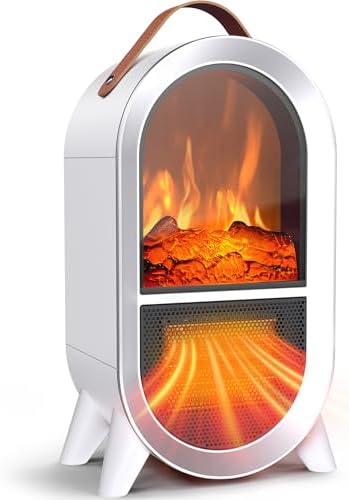 Portable Electric Fireplace Heater, 1500W/750W Mini Space Heater ...