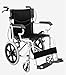 CANDYANA Fauteuils roulants Pliant en Aluminium léger en Fauteuil Roulant Chariot Scooter autopropulsée Confortable Fauteuil Roulant Portable,Noir